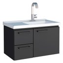 Ver imagem 1 de Gabinete Para Banheiro Aço Romã 60 Cozimax Preto