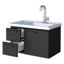 Ver imagem 7 de Gabinete Para Banheiro Aço Romã 60 Cozimax Preto