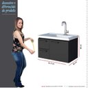 Ver imagem 6 de Gabinete Para Banheiro Aço Romã 60 Cozimax Preto