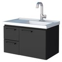 Ver imagem 2 de Gabinete Para Banheiro Aço Romã 60 Cozimax Preto
