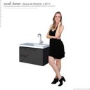 Ver imagem 5 de Gabinete Para Banheiro Aço Romã 60 Cozimax Preto