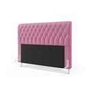 Ver imagem 2 de Cabeceira Estofada Bellatrix 160 para Cama Queen Sued Rosê Aradecor