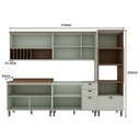 Ver imagem 4 de Cozinha Modulada Cristal 310 Cm Conjunto Clássico Provençal Cor:mint com Ébano