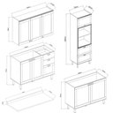 Ver imagem 5 de Cozinha Modulada Cristal 310 Cm Conjunto Clássico Provençal Cor:mint com Ébano