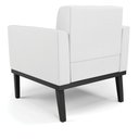 Ver imagem 3 de Poltrona Base de Madeira Fixa Preto Elisa Corino D03 - D'Rossi Cor Branco