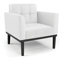 Ver imagem 1 de Poltrona Base de Madeira Fixa Preto Elisa Corino D03 - D'Rossi Cor Branco