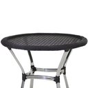 Ver imagem 2 de Mesa Ascoli em Alumínio com o Tampo Tramado para Cozinha, Edícula, Jardim e Piscina - Preto