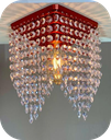 Ver imagem 1 de Lustre Pendente Rosê Luminária Cristal Acrílico de Alto Brilho, 17x30. Reflezzo Lustres e Decoração.