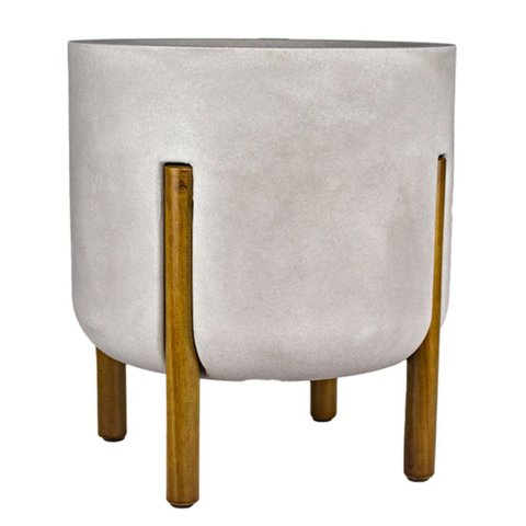 Vaso Cilíndrico Decore 33 (16l) Cor Cimento Queimado Japi