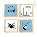 Ver imagem 1 de Quadro Decoração Infantil Musica Estrela do Rock:pinus