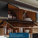 Ver imagem 3 de Armário Aéreo Proença 80cm 1 Porta Basculante Nogueira Touch-carbono Prime Tx