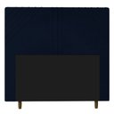 Ver imagem 1 de Cabeceira Cama Box Solteiro Lisboa 90cm Veludo Azul Marinho - Abmaza