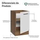Ver imagem 3 de Balcão de Cozinha 50cm 1 Porta (sem Tampo) Rustic/branco Agata Madesa
