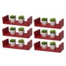Kit 6 Prateleiras U 40 X 15cm Vermelha Suporte Invisível - 2