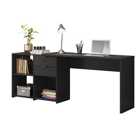 Mesa para Computador Office Zínia Preto - MoveisAqui