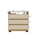 Ver imagem 6 de Kit Guarda Roupa Casal Dallas 3 Portas 2 Gavetas e Cômoda Austin 3 Gavetas I01 - Clique Chique Móvei