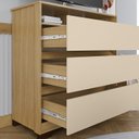 Ver imagem 2 de Kit Guarda Roupa Casal Dallas 3 Portas 2 Gavetas e Cômoda Austin 3 Gavetas I01 - Clique Chique Móvei