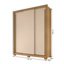 Ver imagem 3 de Kit Guarda Roupa Casal Dallas 3 Portas 2 Gavetas e Cômoda Austin 3 Gavetas I01 - Clique Chique Móvei