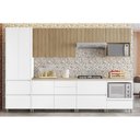 Ver imagem 1 de Cozinha Completa Rainha Gourmet 7 Peças (3 Aéreos + 1 Paneleiro + 3 Balcões) C6p38 Branca-nature