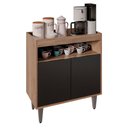 Ver imagem 1 de Balcão Aparador Buffet Cantinho do Café 71cm Lice M24 Freijó/preto - Mpozenato
