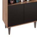 Ver imagem 7 de Balcão Aparador Buffet Cantinho do Café 71cm Lice M24 Freijó/preto - Mpozenato