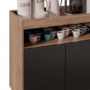 Ver imagem 6 de Balcão Aparador Buffet Cantinho do Café 71cm Lice M24 Freijó/preto - Mpozenato