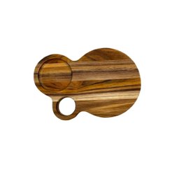 TÁBUA DE SERVIR HAMBÚRGUER ALÇA ARGOLA COM RAMEQUIM - 1