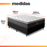 Cama Box Casal King Gazin Colchão Molas Ensacadas Pillow Top Maximus Cinza/preto - 3