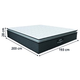 Cama Box Casal King Gazin Colchão Molas Ensacadas Pillow Top Maximus Cinza/preto - 3