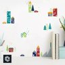 Adesivo Parede Infantil Prédio Carro Colorido bebê 50unds - 1