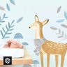 Adesivo de bebê parede decoração floresta cervo de cachecol - 3