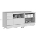 Ver imagem 2 de Balcão Cozinha Henn Fineze 3PTAS 4GAVS c/Tampo 200cm Areia