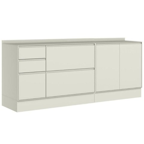 Balcão Cozinha Henn Fineze 3PTAS 4GAVS c/Tampo 200cm Areia