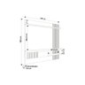 Home P/ Tv até 65 Pol Jade Ripada 180x183cm Freijo/off White - Caemmun - 3