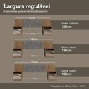 Ver imagem 7 de Cabeceira Extensível Estofada com 2 Mesas de Cabeceira Espelhadas Rustic/Silver Madesa