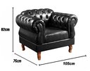 Ver imagem 6 de Conjunto Sofá 4 Lugares E 2 Poltronas Chesterfield Com Capitonê Duquesa - Couríssimo Preto