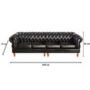 Ver imagem 7 de Conjunto Sofá 4 Lugares E 2 Poltronas Chesterfield Com Capitonê Duquesa - Couríssimo Preto