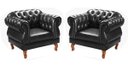 Ver imagem 5 de Conjunto Sofá 4 Lugares E 2 Poltronas Chesterfield Com Capitonê Duquesa - Couríssimo Preto