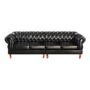 Ver imagem 3 de Conjunto Sofá 4 Lugares E 2 Poltronas Chesterfield Com Capitonê Duquesa - Couríssimo Preto