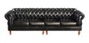 Ver imagem 3 de Conjunto Sofá 4 Lugares E 2 Poltronas Chesterfield Com Capitonê Duquesa - Couríssimo Preto