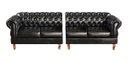 Ver imagem 2 de Conjunto Sofá 4 Lugares E 2 Poltronas Chesterfield Com Capitonê Duquesa - Couríssimo Preto