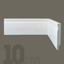 Ver imagem 3 de Kit 8 Barras 2,40m Rodapé de Poliestireno 10cm Altura 15mm Cor:branco Acetinado