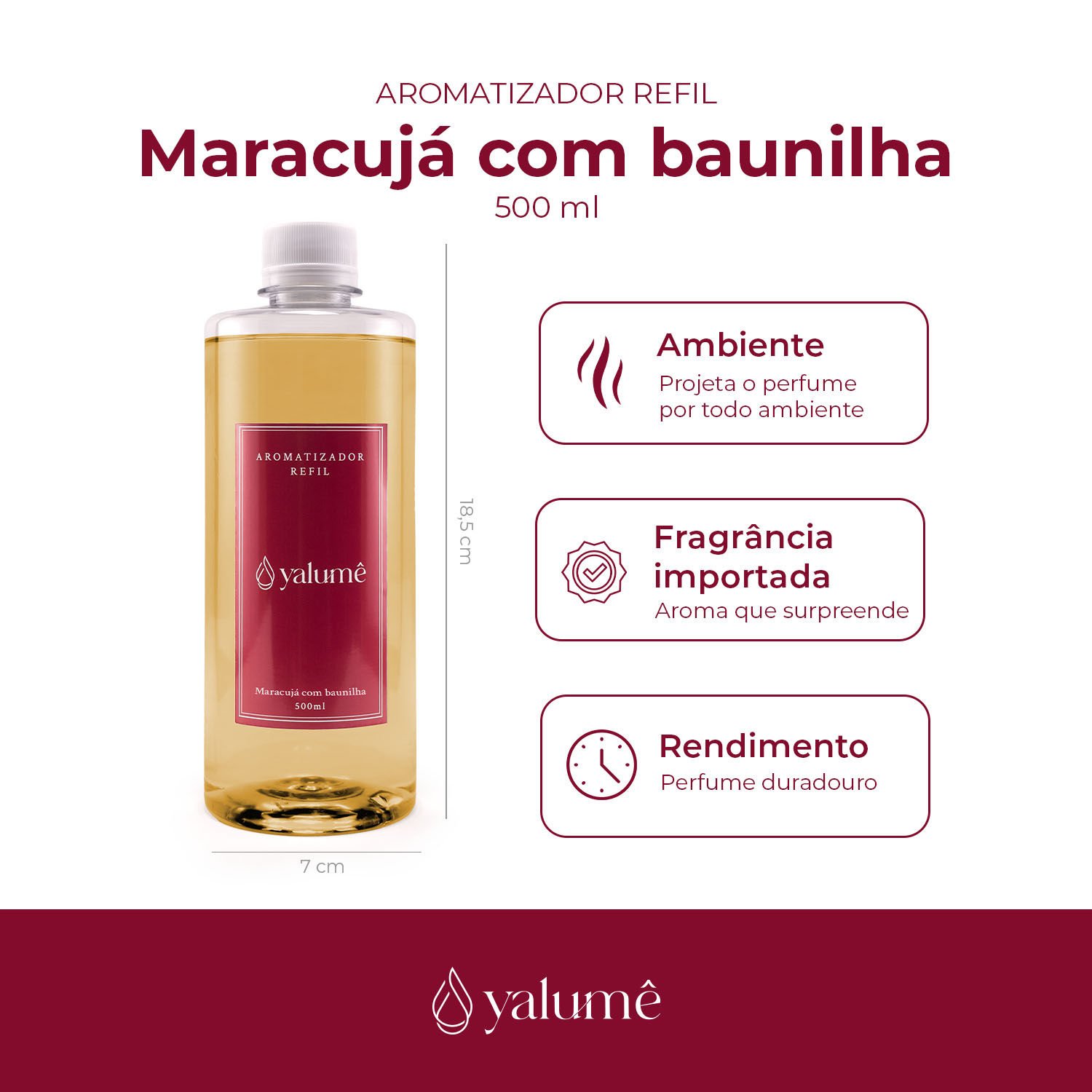 Refil Aromatizador de Ambiente Maracujá com Baunilha 500 Ml - Yalumê - 2