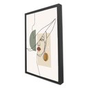 Ver imagem 1 de Quadro Decorativo Caixa Alta com Vidro Abstrato Elegance TaColado Moldura Preta 90 x 60cm