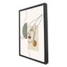 Quadro Decorativo Caixa Alta com Vidro Abstrato Elegance TaColado Moldura Preta 90 x 60cm - 1