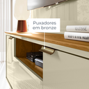 Ver imagem 6 de Home Theater Rack Nilo para Tv 75" com Rodízios - Cumaru/ Opala Madetec
