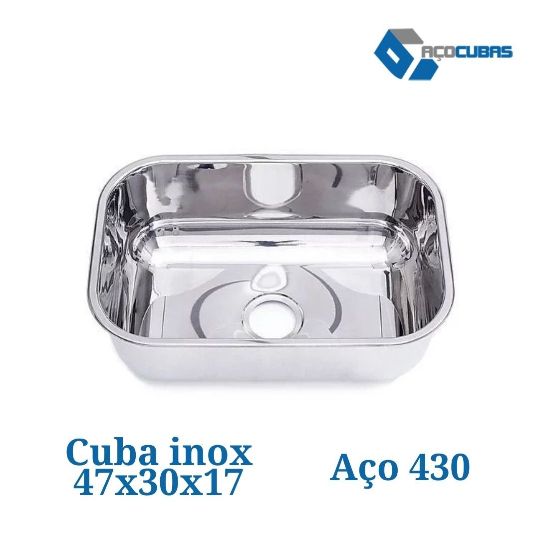 Cuba Nº1 Aço Cubas Inox 430 47x30x17 - 3