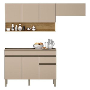 Cozinha Modulada Line Composição 1 Vanilla Freijó - Kits Paraná