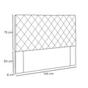 Ver imagem 3 de Cabeceira Cama Box Casal 140 Cm Dubai Linho Dourado S04 - D'Rossi