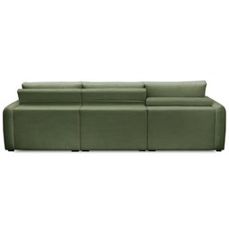 Sofá Retrátil Reclinável para Sala 4 Lugares 300cm Egeu F04 Linho Verde - Lyam Decor - 4